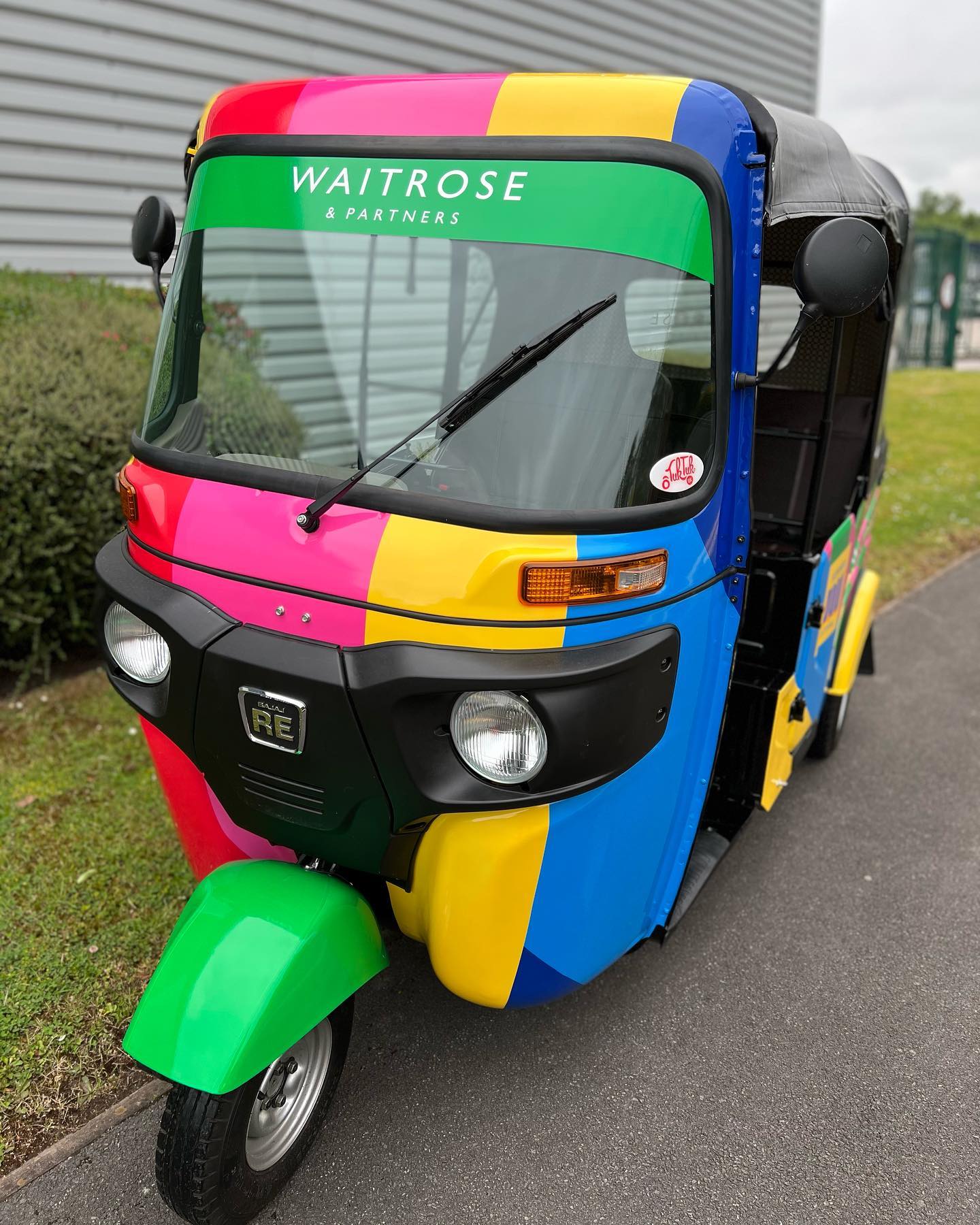 We loved the branding on this fully branded tuk tuk for the Summer Food Festival Range from Waitrose — Tuk Tuk UK