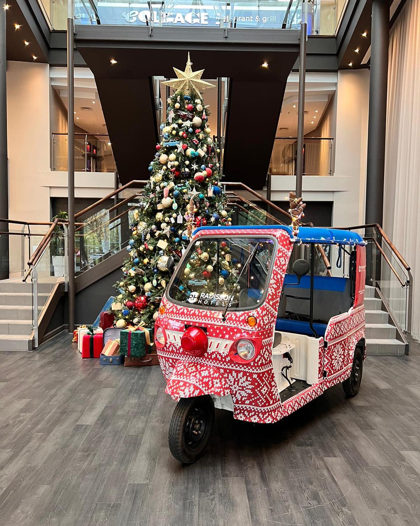 Check out the Christmas Jumper wrapped electric  tuk tuk which has travelled across the UK for .  Did anyone spot it? — Tuk Tuk UK