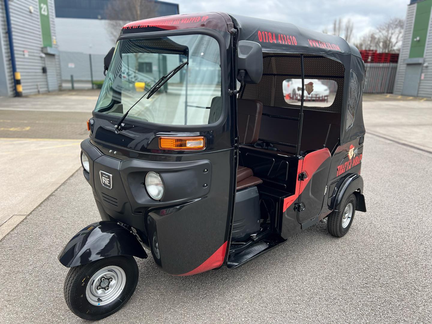 New delivery this week of a Bajaj RE LPG/4S dual fuel tuk tuk with a full printed vinyl wrap. — Tuk Tuk UK