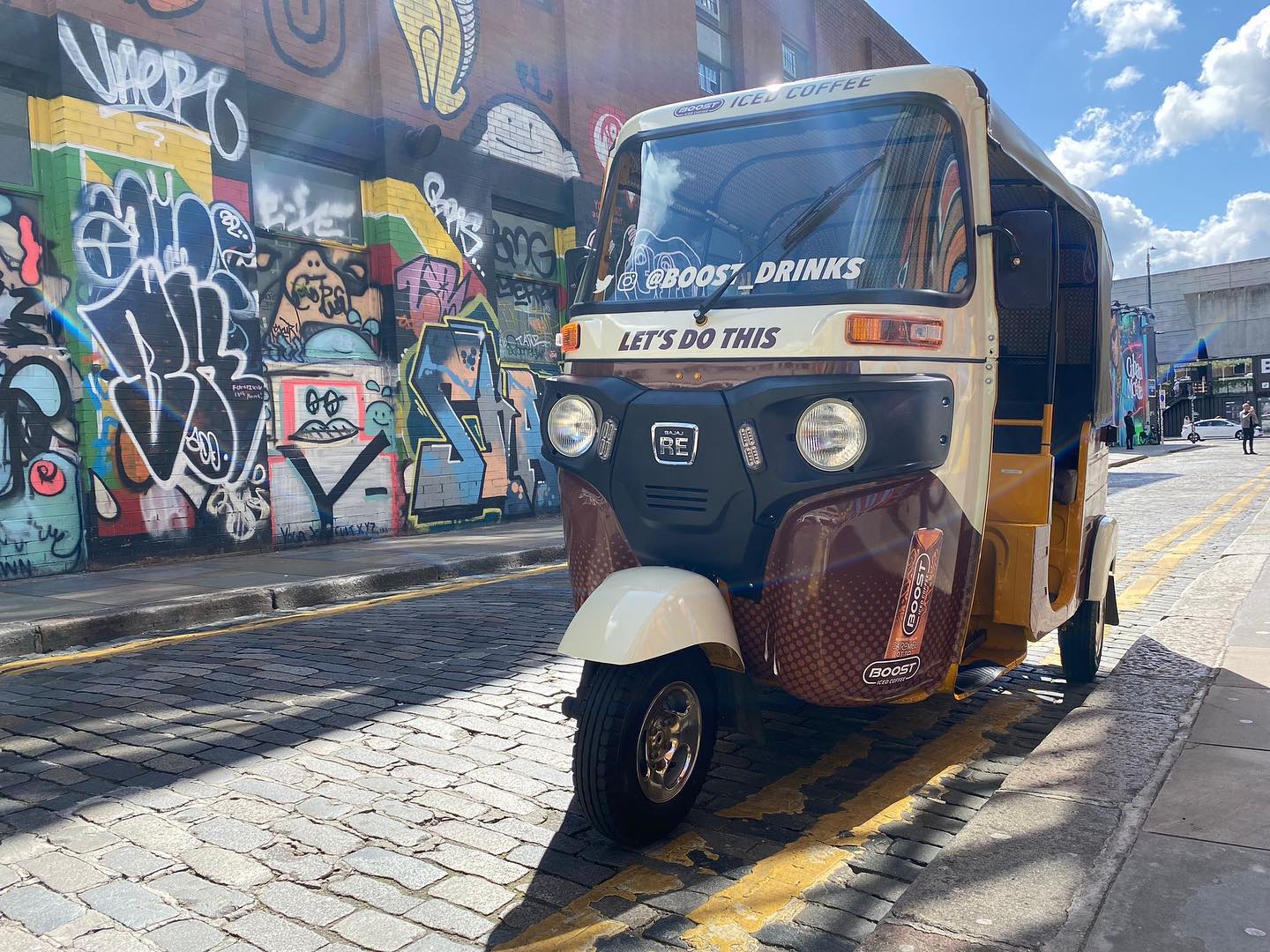 We were delighted when Boost Drink’s agency asked us to provide a promo Tuk Tuk for their latest campaign in London @boo — Tuk Tuk UK