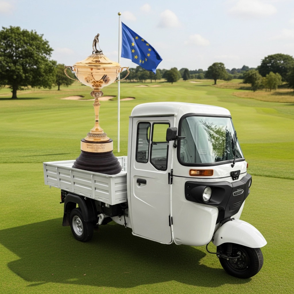 Now THAT’S a Ryder Cup victory lap! Europe 15 – USA 13 🇪🇺🏆 Our white Tuk Tuk is showing off in full champion style: W — Tuk Tuk UK