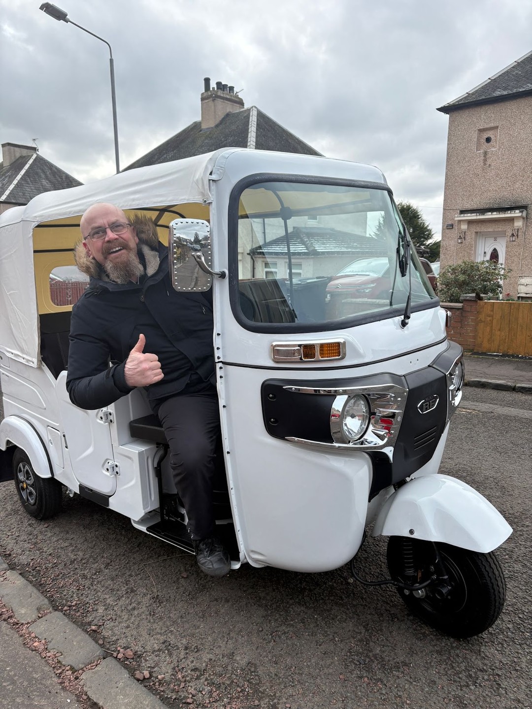 One of our owners with his, shortly after it arrived. — Tuk Tuk UK