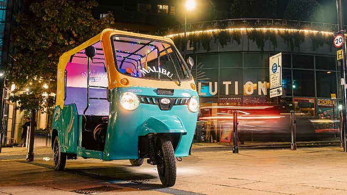 Delighted to have provided the all electric Mahindra Treo tuk tuks for the recently launched  campaign by @pernodricardu — Tuk Tuk UK